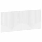 vidaXL Wall-Mounted Headboard HORN White Engineered Wood
