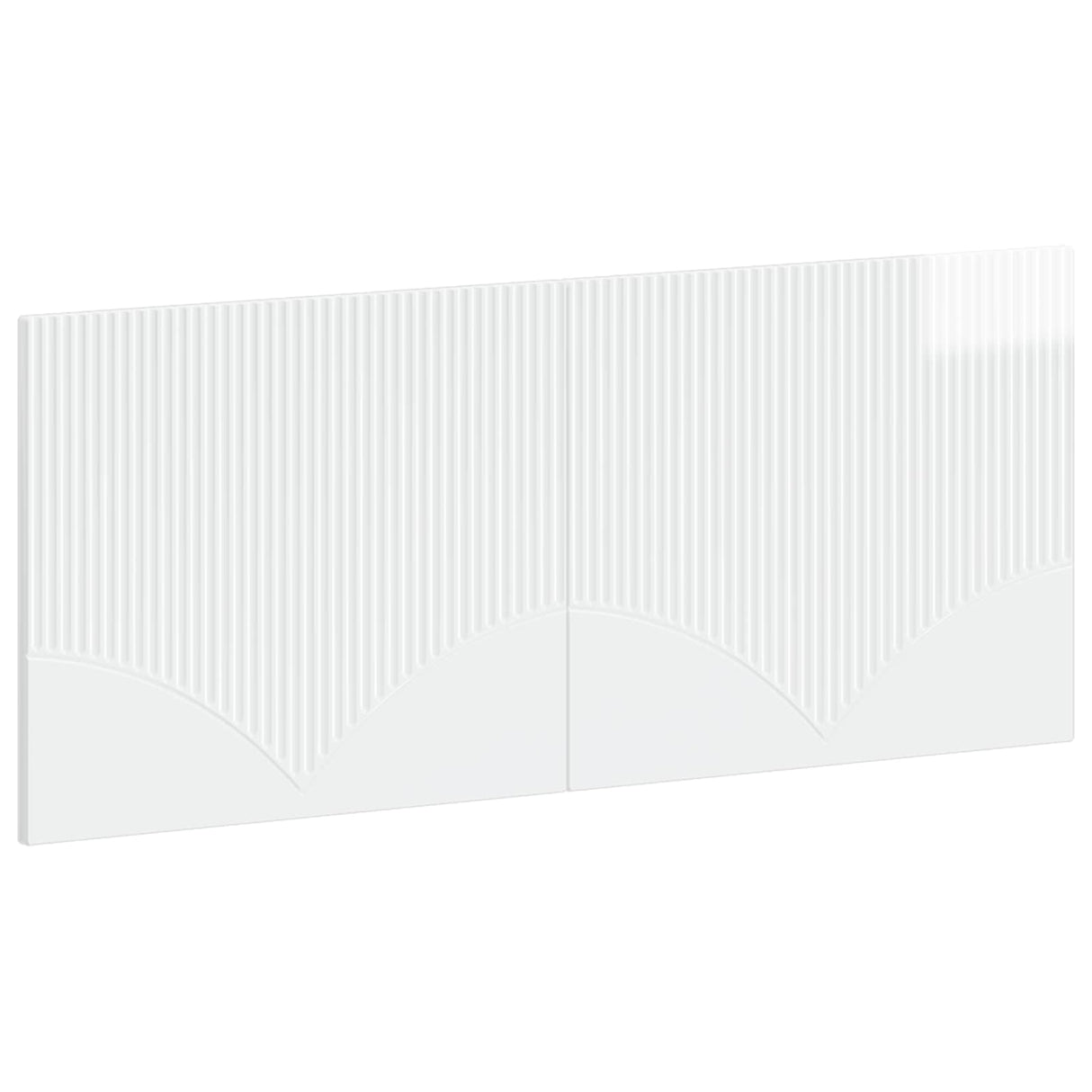 vidaXL Wall-Mounted Headboard HORN White Engineered Wood
