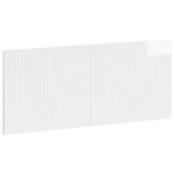 vidaXL Wall-Mounted Headboard HORN White Engineered Wood