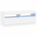 vidaXL LED tv-meubel Wit Bewerkt hout