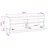 vidaXL LED tv-meubel Wit Bewerkt hout