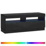 vidaXL LED tv-meubel Wit Bewerkt hout
