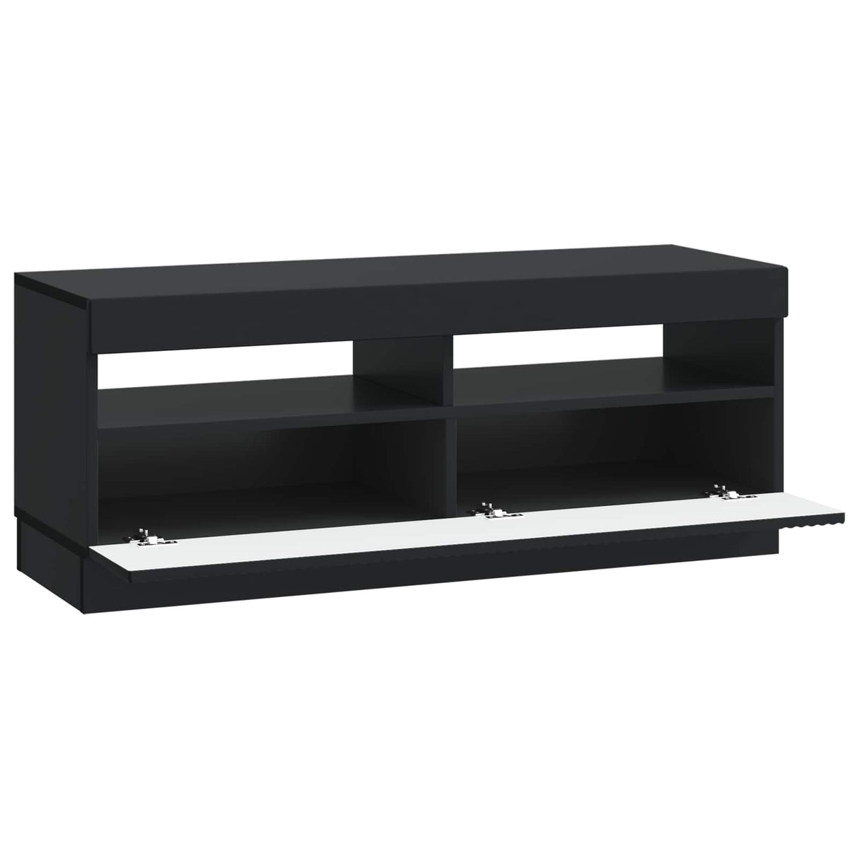 vidaXL LED tv-meubel Wit Bewerkt hout