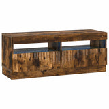 vidaXL LED tv-meubel Wit Bewerkt hout