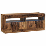 vidaXL LED tv-meubel Wit Bewerkt hout