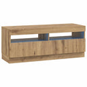 vidaXL LED tv-meubel Wit Bewerkt hout