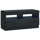 vidaXL LED tv-meubel Wit Bewerkt hout