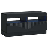 vidaXL LED tv-meubel Wit Bewerkt hout