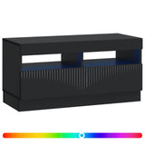 vidaXL LED tv-meubel Wit Bewerkt hout