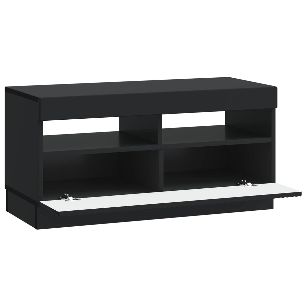 vidaXL LED tv-meubel Wit Bewerkt hout