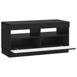 vidaXL LED tv-meubel Wit Bewerkt hout