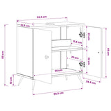 vidaXL Bathroom sink cabinet BREDA White 59.5 x 31.5 x 59 cm