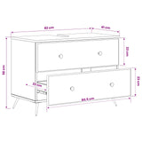 vidaXL Wastafel kabinet voor de badkamer BREDA Wit 82 x 41 x 59 cm