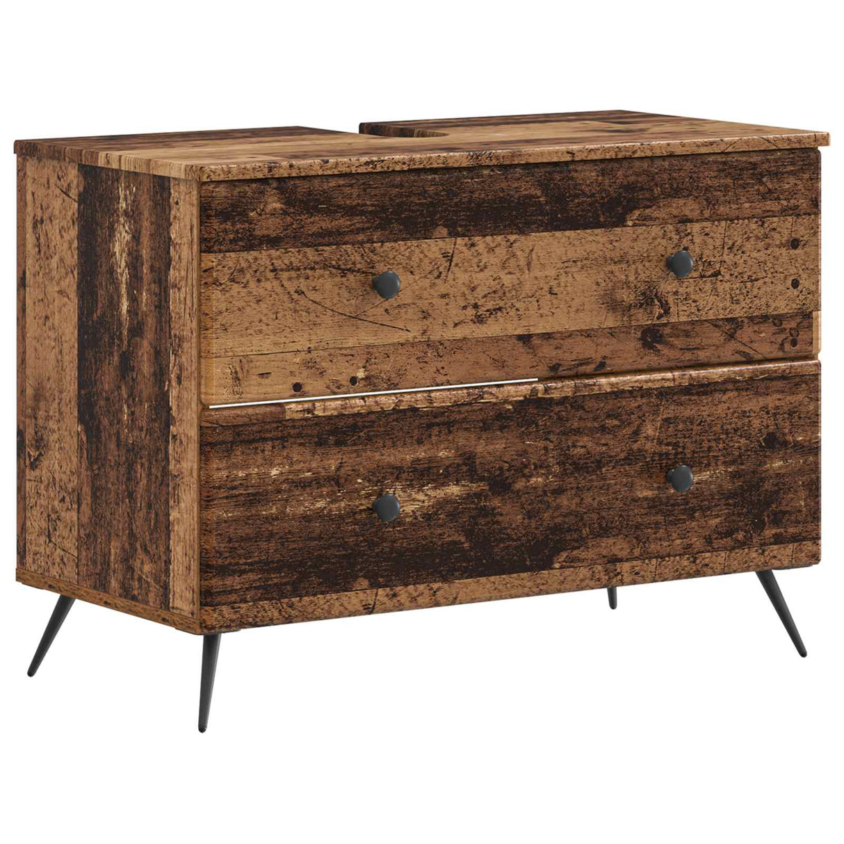 vidaXL Wastafel kabinet voor de badkamer BREDA Wit 82 x 41 x 59 cm