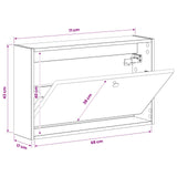 vidaXL Wall-Mounted Shoe Cabinet BREDA 71 x 17 x 43 cm Engineered wood