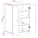vidaXL Schoenenkast BREDA 59,5 x 39,5 x 90 cm Bewerkt hout Wit