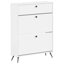 vidaXL Shoe Cabinet BREDA 78 x 24 x 103 cm Engineered Wood White