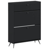 vidaXL Shoe Cabinet BREDA 78 x 24 x 103 cm Engineered Wood White