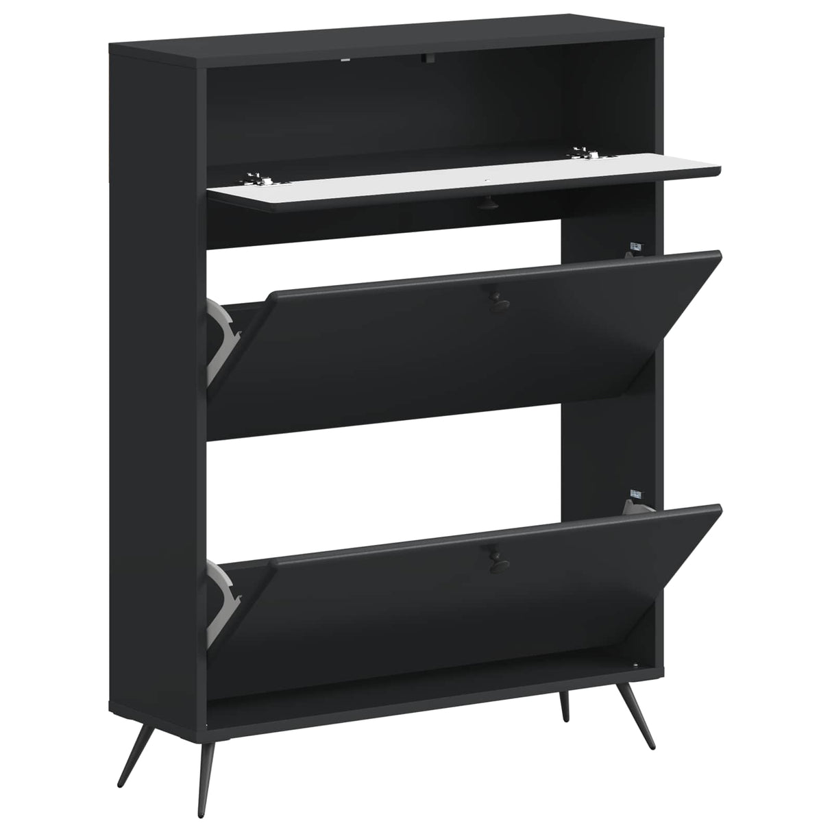 vidaXL Shoe Cabinet BREDA 78 x 24 x 103 cm Engineered Wood White