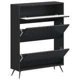 vidaXL Shoe Cabinet BREDA 78 x 24 x 103 cm Engineered Wood White