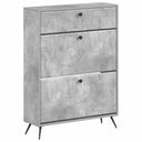 vidaXL Shoe Cabinet BREDA 78 x 24 x 103 cm Engineered Wood White