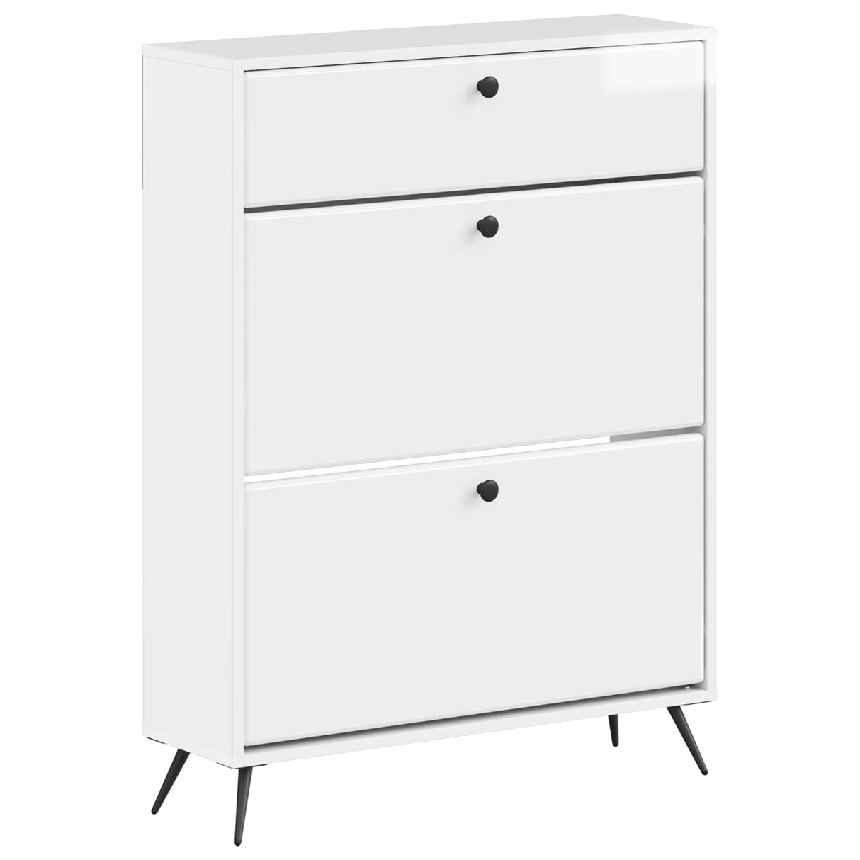 vidaXL Shoe Cabinet BREDA 78 x 24 x 103 cm Engineered Wood White