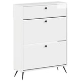 vidaXL Shoe Cabinet BREDA 78 x 24 x 103 cm Engineered Wood White