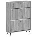 vidaXL Shoe Cabinet BREDA 78 x 24 x 103 cm Engineered Wood White