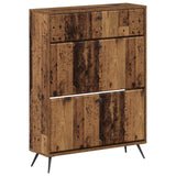 vidaXL Shoe Cabinet BREDA 78 x 24 x 103 cm Engineered Wood White