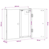 vidaXL Dartboard Cabinet BREDA White 52.5 x 10.5 x 53.5 cm Engineered Wood