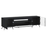 vidaXL LED tv-meubel Wit Bewerkt hout