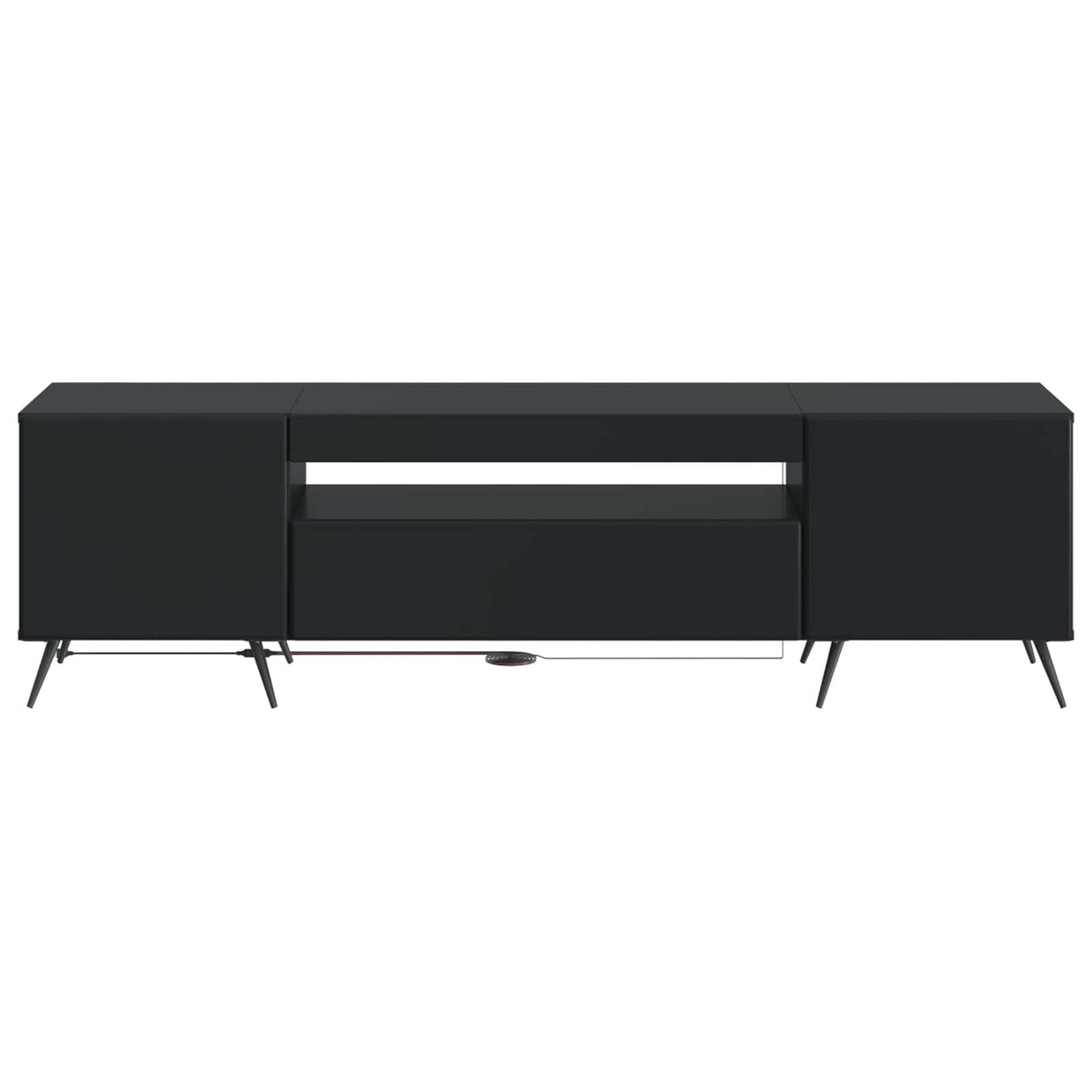 vidaXL LED tv-meubel Wit Bewerkt hout