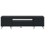 vidaXL LED tv-meubel Wit Bewerkt hout
