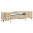 vidaXL LED tv-meubel Wit Bewerkt hout