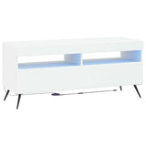 vidaXL LED tv-meubel Wit Bewerkt hout