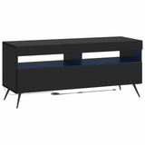 vidaXL LED tv-meubel Wit Bewerkt hout