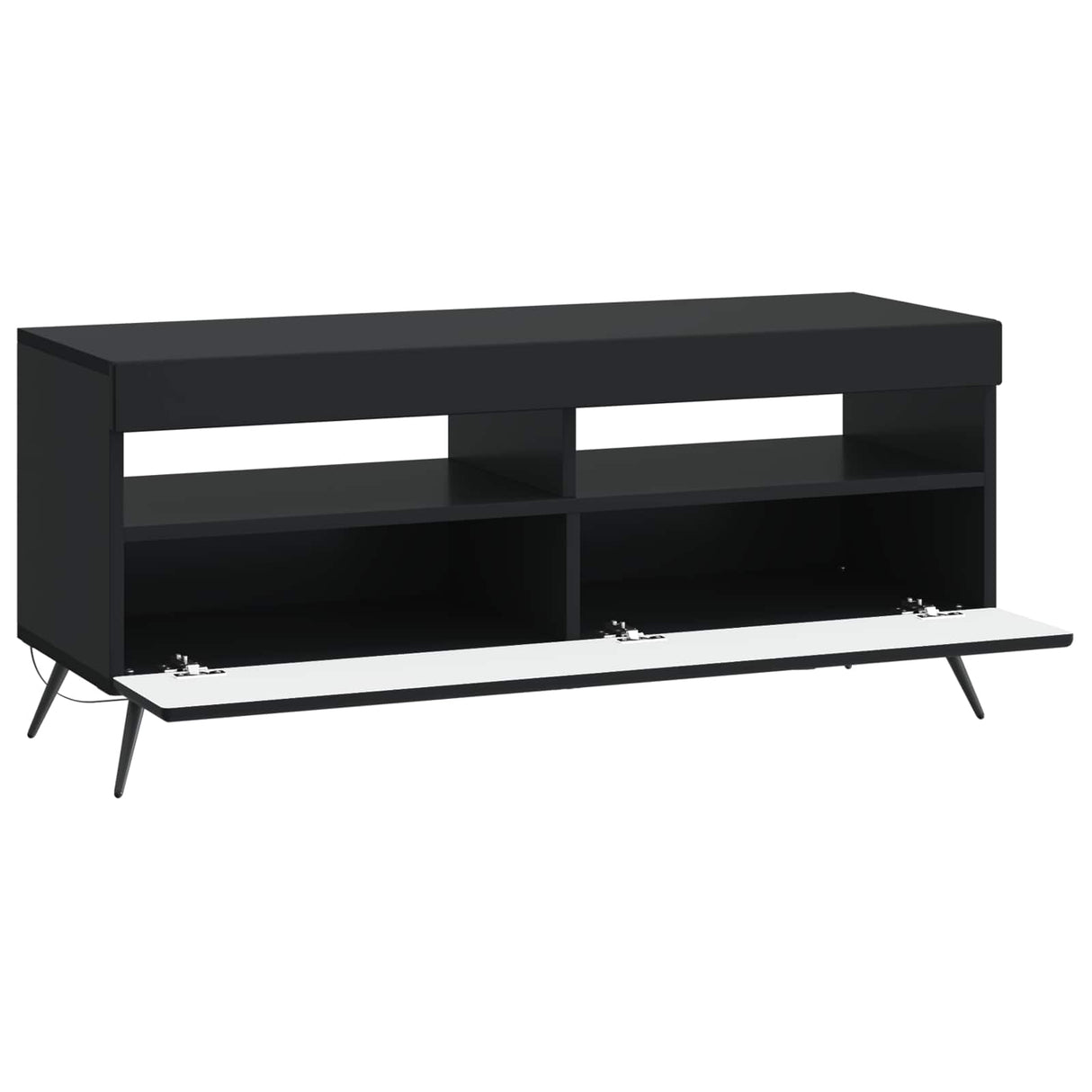 vidaXL LED tv-meubel Wit Bewerkt hout