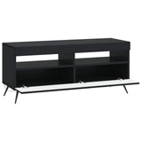vidaXL LED tv-meubel Wit Bewerkt hout