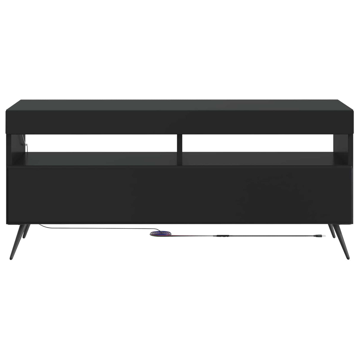 vidaXL LED tv-meubel Wit Bewerkt hout
