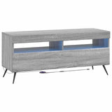 vidaXL LED tv-meubel Wit Bewerkt hout