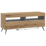 vidaXL LED tv-meubel Wit Bewerkt hout