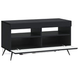 vidaXL LED tv-meubel Wit Bewerkt hout