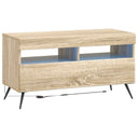 vidaXL LED tv-meubel Wit Bewerkt hout