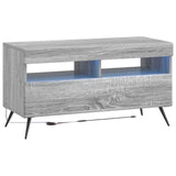 vidaXL LED tv-meubel Wit Bewerkt hout