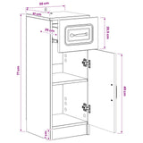 vidaXL Badkamer Opbergkast UTRECHT Wit 30 x 31 x 77 cm Bewerkt hout