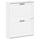 vidaXL Wandgemonteerde Schoenenkast UTRECHT 71 x 17 x 86 cm Wit
