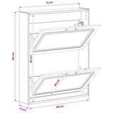 vidaXL Wandgemonteerde Schoenenkast UTRECHT 71 x 17 x 86 cm Wit
