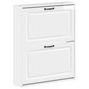 vidaXL Wandgemonteerde Schoenenkast UTRECHT 71 x 17 x 86 cm Wit
