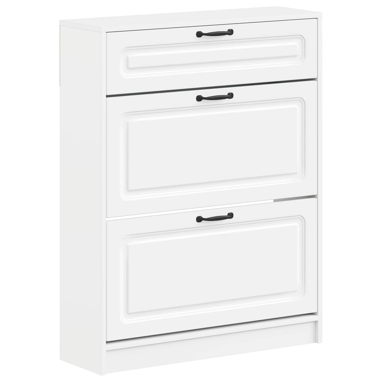 vidaXL Schoenenkast UTRECHT 78 x 24 x 100 cm Bewerkt hout Wit