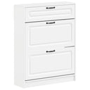 vidaXL Schoenenkast UTRECHT 78 x 24 x 100 cm Bewerkt hout Wit